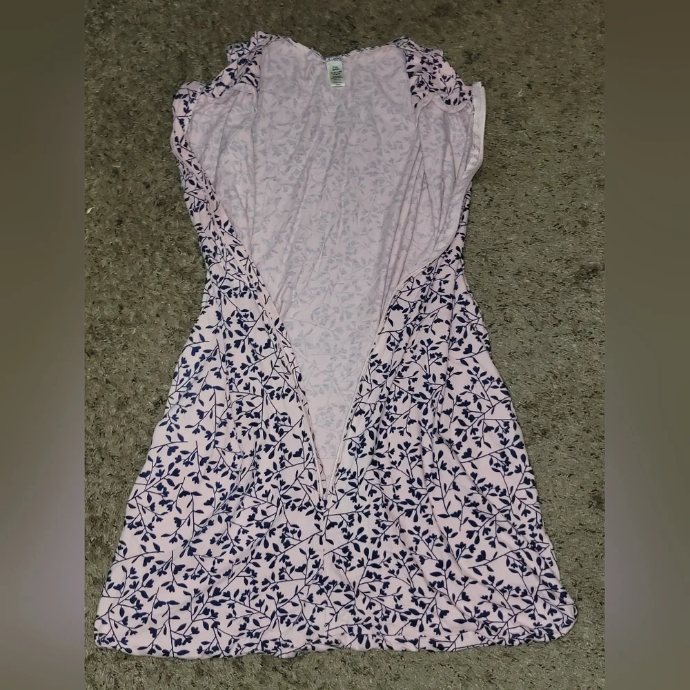 Yoga Sprouts Floral Pink and Blue Sleeveless Sleepsack With Zipper SIZE XL